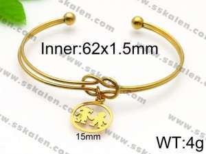 Stainless Steel Gold-plating Bangle - KB93703-Z