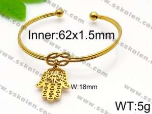 Stainless Steel Gold-plating Bangle - KB93720-Z