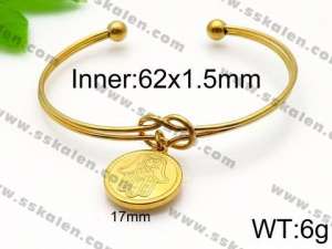 Stainless Steel Gold-plating Bangle - KB93722-Z