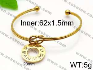 Stainless Steel Gold-plating Bangle - KB93724-Z