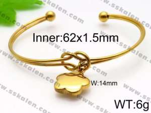 Stainless Steel Gold-plating Bangle - KB93725-Z
