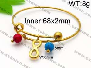 Stainless Steel Gold-plating Bangle - KB93748-Z