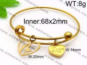 Stainless Steel Gold-plating Bangle - KB93753-Z
