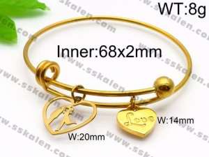 Stainless Steel Gold-plating Bangle - KB93753-Z