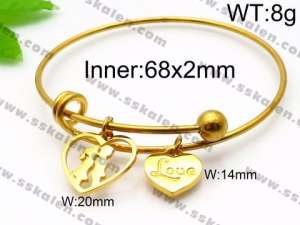Stainless Steel Gold-plating Bangle - KB93754-Z
