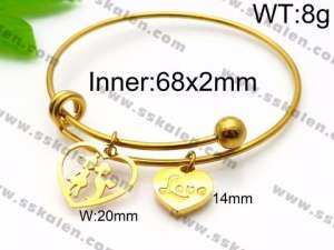 Stainless Steel Gold-plating Bangle - KB93755-Z