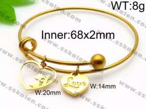 Stainless Steel Gold-plating Bangle - KB93756-Z