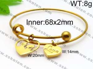 Stainless Steel Gold-plating Bangle - KB93757-Z