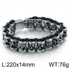 Stainless Steel Bracelet(Men) - KB94375-BD
