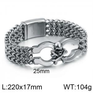 Stainless Skull Bracelet - KB94376-BD