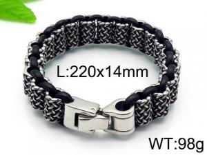 Leather Bracelet - KB94659-BD