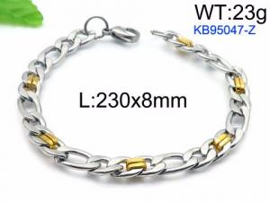 Stainless Steel Gold-plating Bracelet - KB95047-Z
