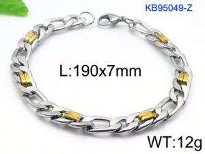 Stainless Steel Gold-plating Bracelet - KB95049-Z