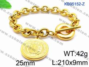 Stainless Steel Gold-plating Bracelet - KB95152-Z