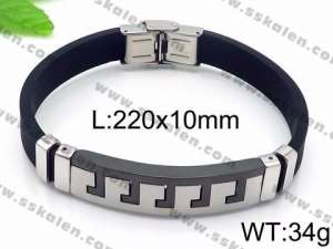 Stainless Steel Rubber Bracelet - KB95563-LE
