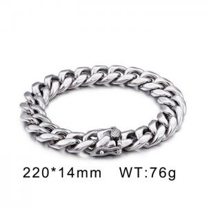 Fashion simple titanium steel men's cowboy safety buckle bracelet - KB95699-BD