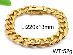 Stainless Steel Gold-plating Bracelet - KB95829-K