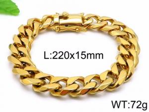 Stainless Steel Gold-plating Bracelet - KB95830-K