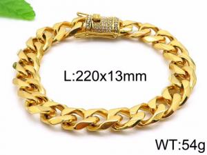Stainless Steel Gold-plating Bracelet - KB95832-K