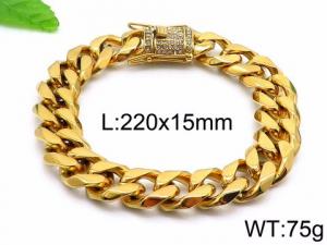 Stainless Steel Gold-plating Bracelet - KB95833-K