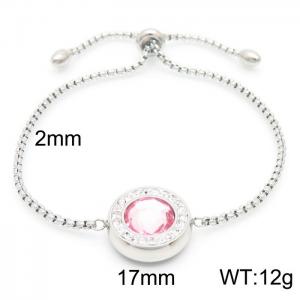 Stainless Steel Stone Bracelet - KB95928-K