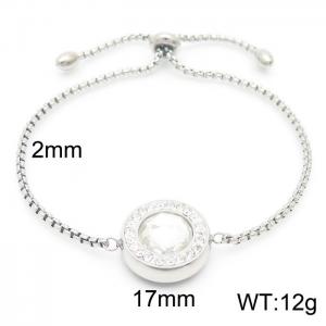 Stainless Steel Stone Bracelet - KB95929-K