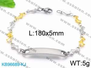 Stainless Steel Gold-plating Bracelet - KB96689-KJ