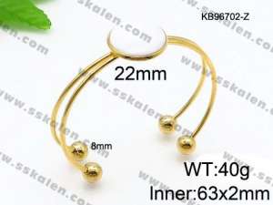 Stainless Steel Gold-plating Bangle - KB96702-Z