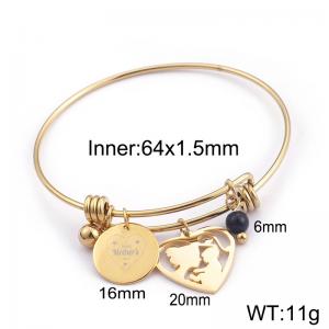 Stainless Steel Gold-plating Bangle - KB96740-Z