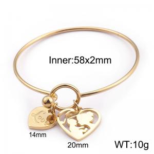 Stainless Steel Gold-plating Bangle - KB96748-Z