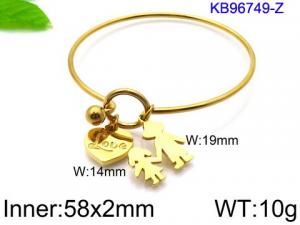 Stainless Steel Gold-plating Bangle - KB96749-Z