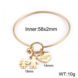 Stainless Steel Gold-plating Bangle - KB96749-Z