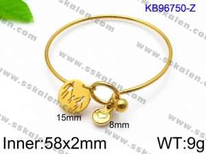 Stainless Steel Gold-plating Bangle - KB96750-Z