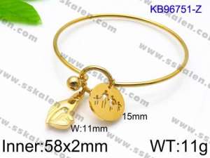 Stainless Steel Gold-plating Bangle - KB96751-Z