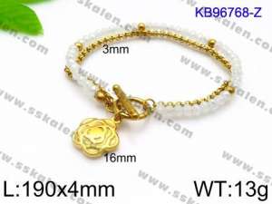 Stainless Steel Crystal Bracelet - KB96768-Z