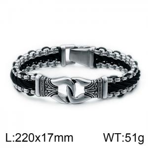 Stainless Steel Bracelet(Men) - KB96855-BD