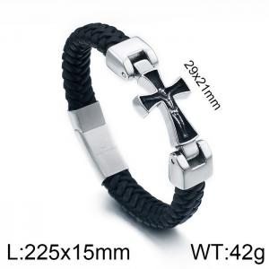 Leather Bracelet - KB97555-BD