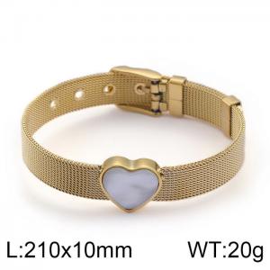 Stainless Steel Gold-plating Bracelet - KB97709-K