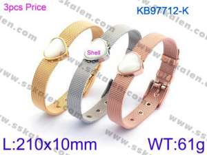 Stainless Steel Gold-plating Bracelet - KB97712-K
