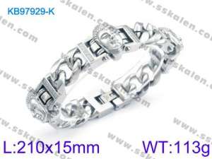 Stainless Steel Bracelet(Men) - KB97929-K