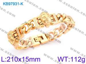Stainless Steel Gold-plating Bracelet - KB97931-K