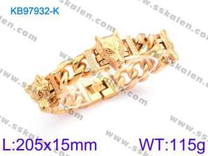 Stainless Steel Gold-plating Bracelet - KB97932-K