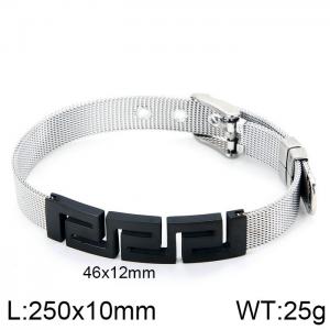 Stainless Steel Black-plating Bracelet - KB97933-K