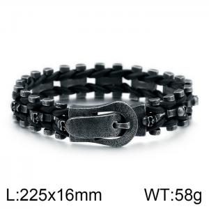 Stainless Skull Bracelet - KB97937-BD