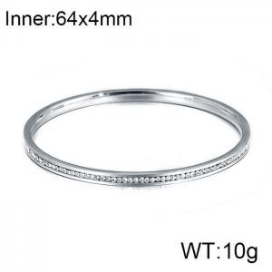 Stainless Steel Stone Bangle - KB98519-K