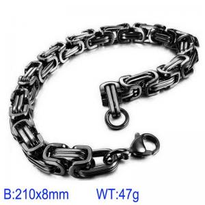 Stainless Steel Black-plating Bracelet - KB98885-Z