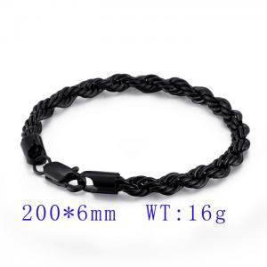 Stainless Steel Black-plating Bracelet - KB99076-Z