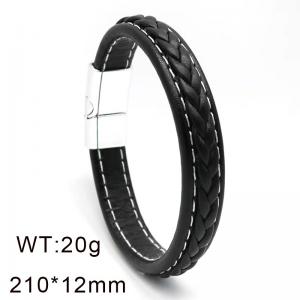Classic jewelry, European and American fashion, simple woven leather bracelet - KB99206-QM