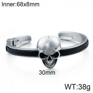 Stainless Skull Bangle - KB99434-BD