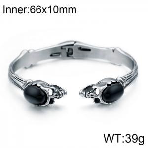 Stainless Skull Bangle - KB99439-BD